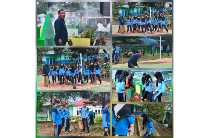 MTsN 7 Kerinci Gelar Gotong Royong Sambut Asesmen Semester  genap Tahun Pelajaran 2025/2026