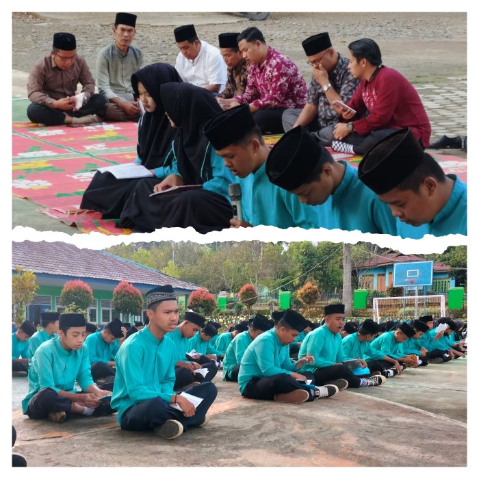 Yasinan Rutin di MTsN 7 Kerinci: Kelas 9B Jadi Pelaksana dengan Wali Kelas Bu Meherti, S.Pd