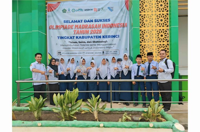 MTsN 7 Kerinci Ikuti Olimpiade Madrasah Indonesia (OMI) Tahun 2026 Tingkat Kabupaten Kerinci MTsN 7 Kerinci Ikuti Olimpiade Madrasah Indonesia (OMI) Tahun 2026 Tingkat Kabupaten Kerinci