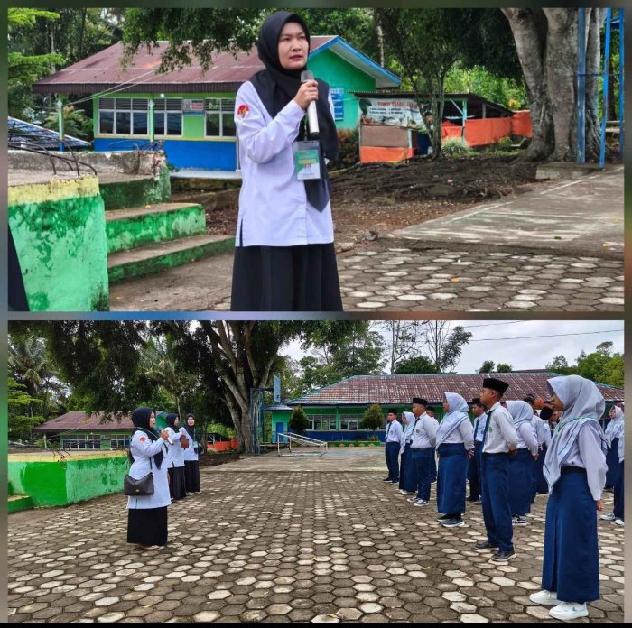 Hari Kedua Ujian Madrasah MTsN 7 Kerinci Diawali Apel Kedisiplinan Siswa