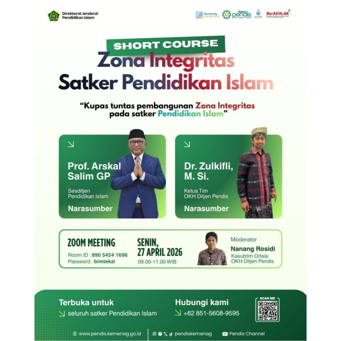 Tim Zona Integritas MTsN 7 Kerinci Ikuti Short Course Satker Pendidikan Islam Tim Zona Integritas MTsN 7 Kerinci Ikuti Short Course Satker Pendidikan Islam