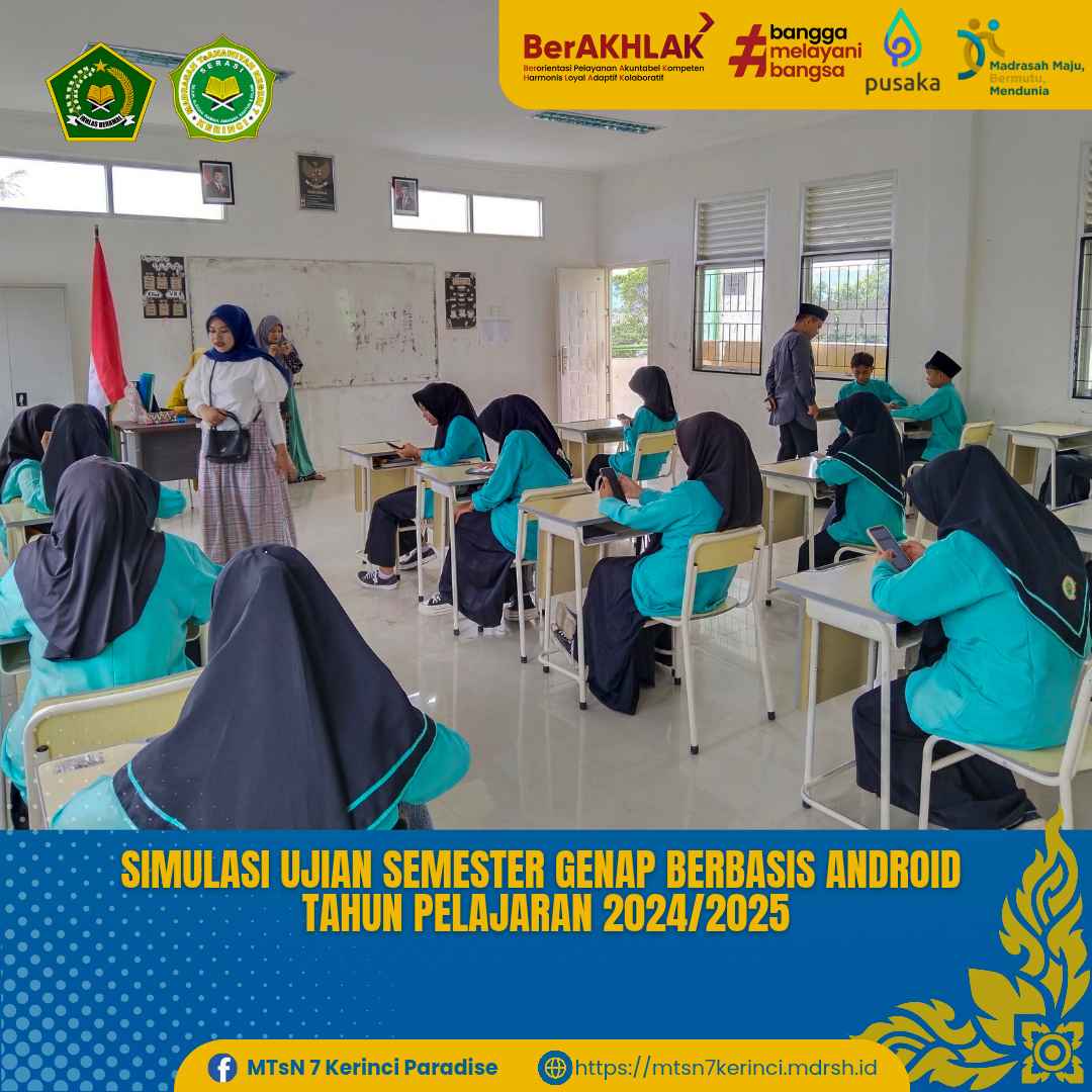 MTsN 7 Kerinci Gelar Simulasi Ujian Semester Genap