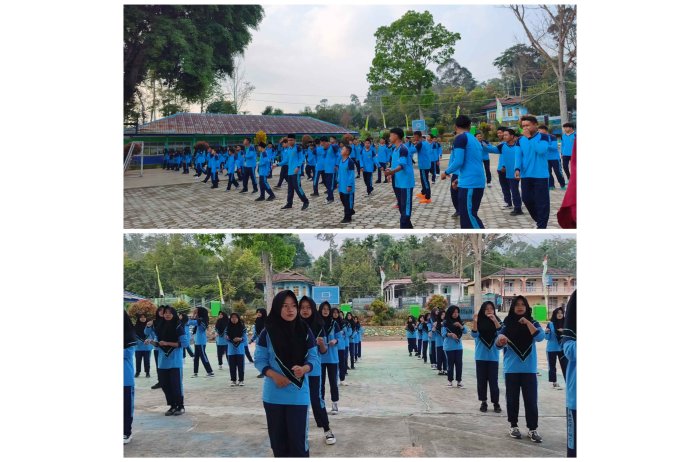 Senam Pagi Sabtu di MTsN 7 Kerinci, Wujudkan Siswa Sehat dan Bugar