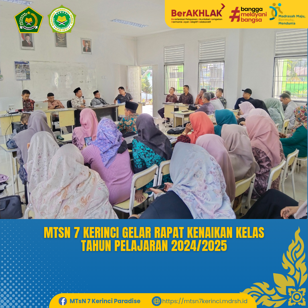 MTsN 7 Kerinci Gelar Rapat Penentuan Kenaikan Kelas, Soroti Evaluasi Hasil Belajar Peserta Didik 