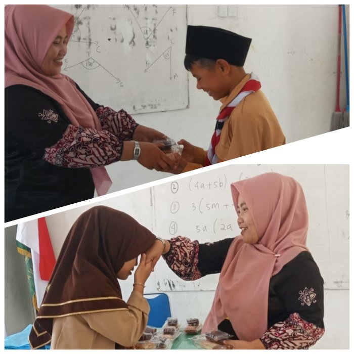 Pembagian Makan Bergizi Gratis di Kelas 7C MTsN 7 Kerinci Berjalan Lancar
