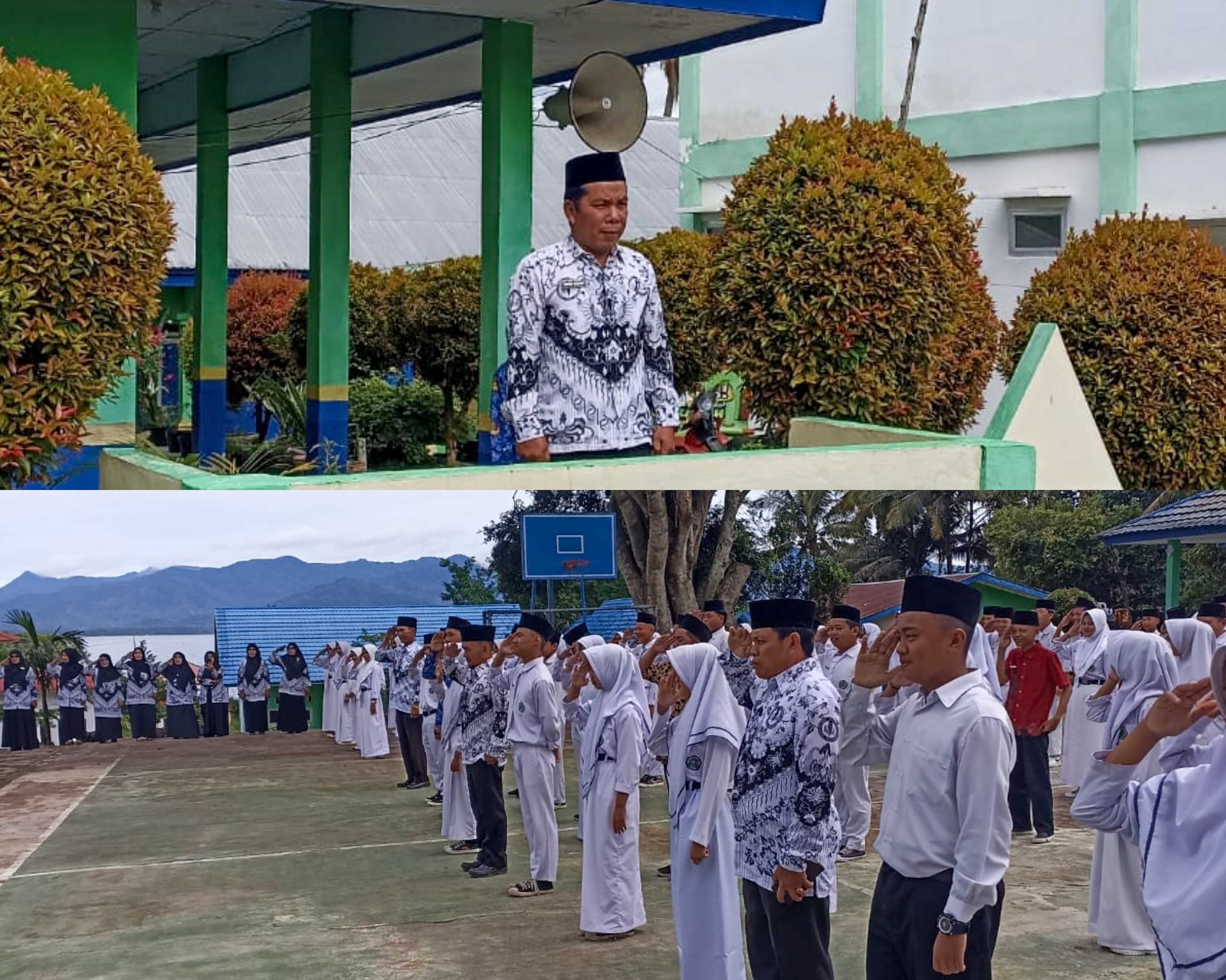 Upacara Hari Guru Nasional di MTsN 7 Kerinci