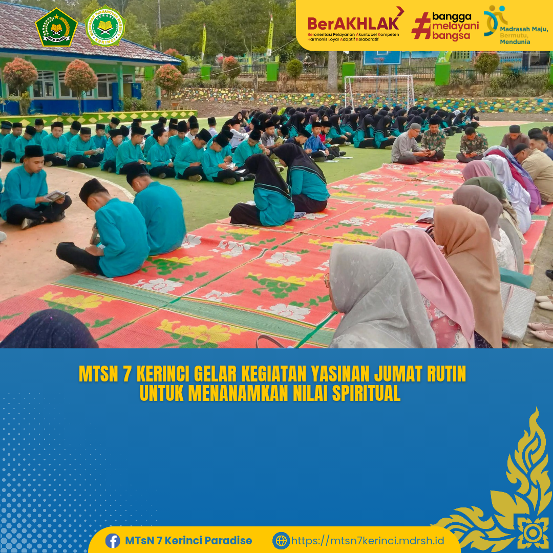 MTsN 7 Kerinci Gelar Kegiatan Yasinan Jumat Rutin untuk Menanamkan Nilai Spiritual