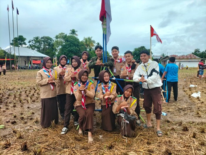 Siswa MTsN 7 Kerinci Ikuti Jambore Ranting Keliling Danau