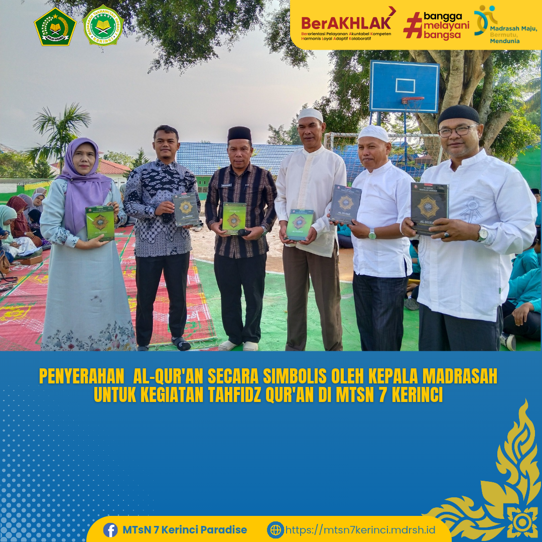Penyerahan Al-Quran dan Pionika untuk Dukung Program Tahfidz & Drumband