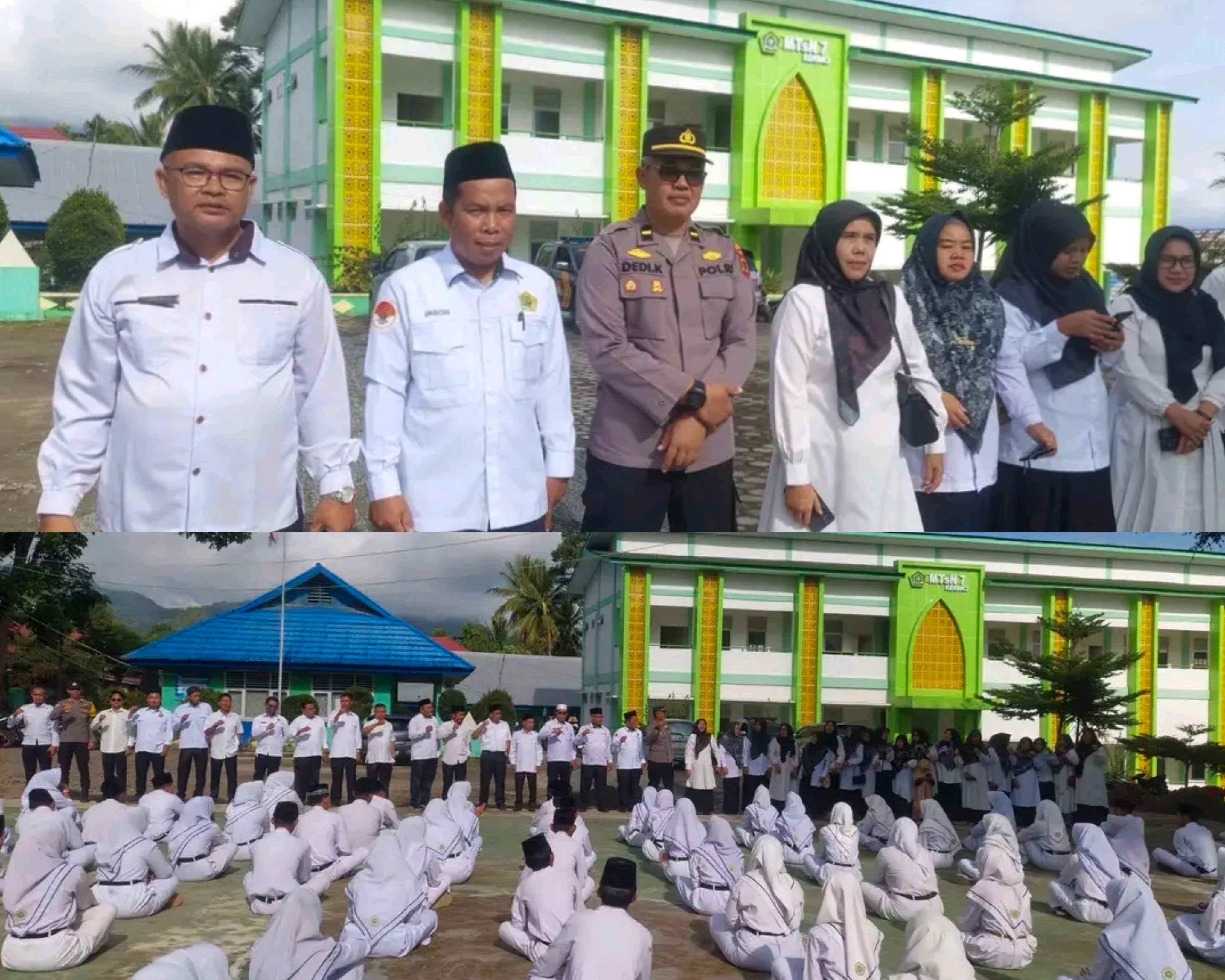 Kunjungan Waka Polsek Danau Kerinci di MTsN 7 Kerinci